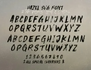 Hazel Brush & SVG Font