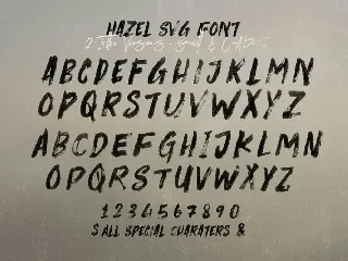 Hazel Brush & SVG Font