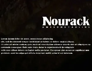 Nourack Bold Font