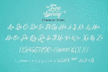 Fine Spring - Script Font