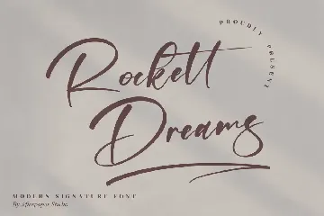 Rocket Dreams Modern Signature Font