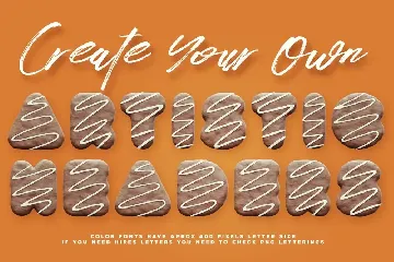 Chocolate Cake Color Font