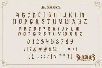 Syadhes font