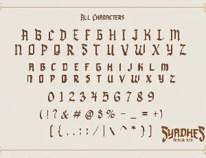 Syadhes font