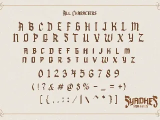 Syadhes font