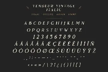 Vendeur Vintage Font Family | 8 Fonts