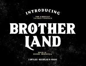 Brotherland font