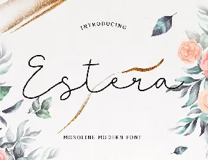 Estera Monoline Modern Font