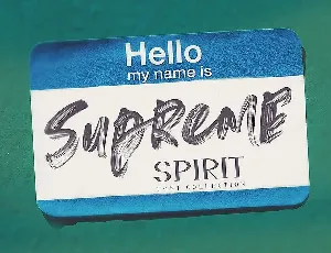 Supreme Spirit Brush Font