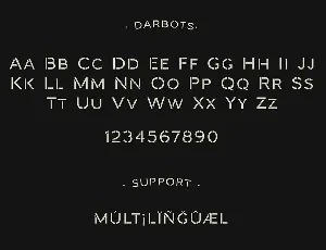 Darbots - Modern Stencil Sans Serif Font