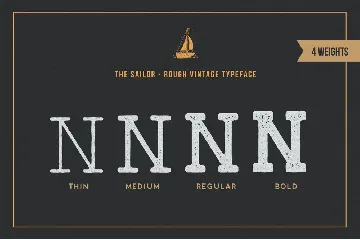 LightHouse - Sailor Rough Typeface font