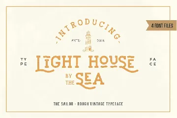 LightHouse - Sailor Rough Typeface font