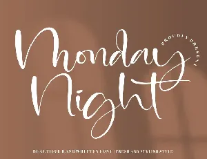 Monday Night Beautiful Handwritten Font