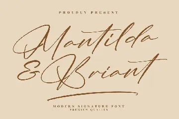 Mantilda Briant Modern Signature Font