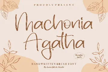 Machonia Agatha Handwritten Brush Font