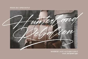 Hunterland Rebalion Modern Signature Font