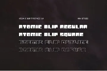 Atomic Blip | A Retro Futuristic Font