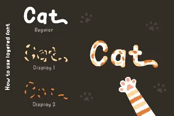 Calli Cat - Layered Display Font