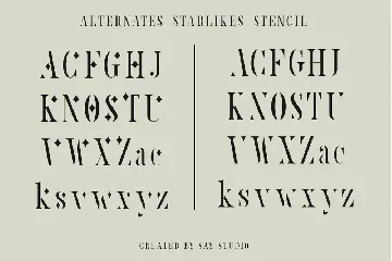 Starlikes font