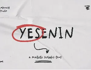 SA Yesenin Realistic Scribbles Font