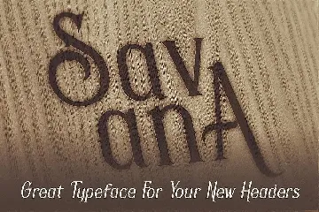 Savana - Display Font