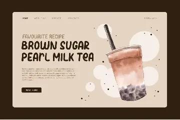 Boba Milk - Sweet & Rounded font