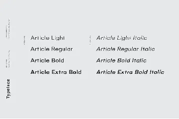 Article - A Geometric Typeface font