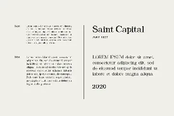 Saint Capital Modern Serif Typeface font