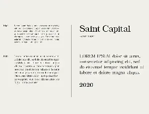 Saint Capital Modern Serif Typeface font