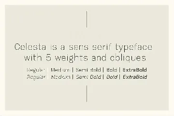 Celesta - Sans Serif Font