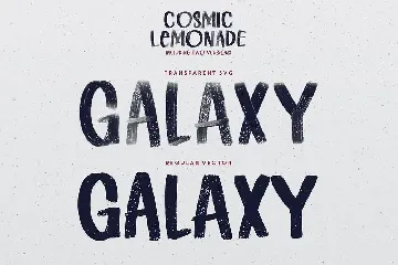 Cosmic Lemonade SVG + Vector Font