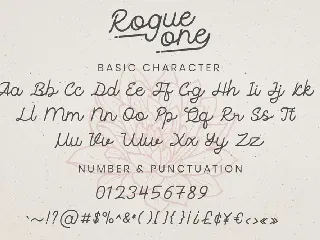 Rogue One - Monoline Script font