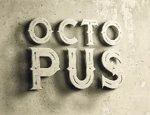 Octopus - Vintage Style Font