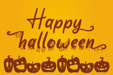 Pumpkin Web - Halloween Font