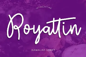 Royattin Modern Calligraphy Monoline Font