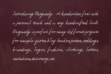 Burgundi Handwritten Typeface font