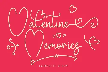 Valentine Memories Romantic Font