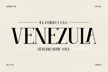 Venezula Stylish Serif Font