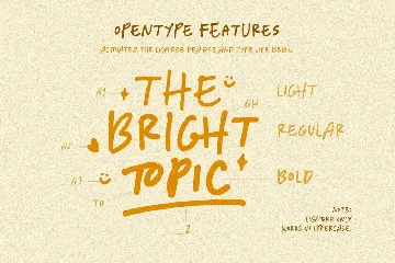 The Bright Topic font