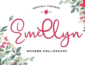 Emellyn Lovely Modern Calligraphy Font