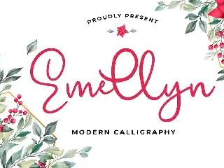 Emellyn Lovely Modern Calligraphy Font