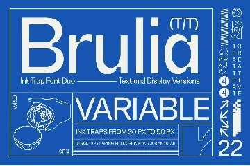 Brulia modern Ink trap Logo Sans Serif font