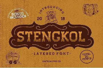 Stengkol Layered Font