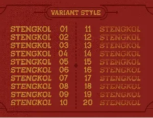 Stengkol Layered Font