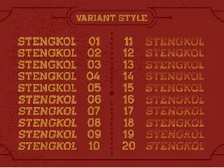 Stengkol Layered Font