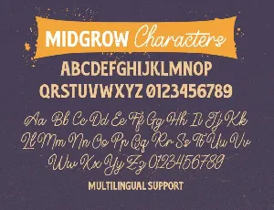 Midgrow font