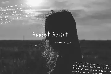 Sunset Script - Handwritten Font