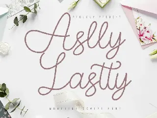 Aslly Lastty - Monoline Script font