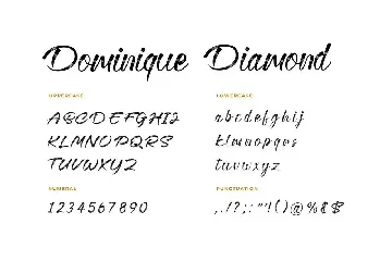 Dominique Diamond Calligraphy Font