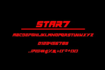 STAR7 font